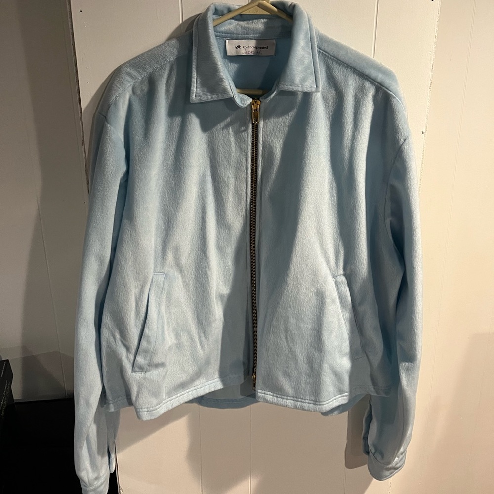 The Incorporated baby blue zip up Jacket